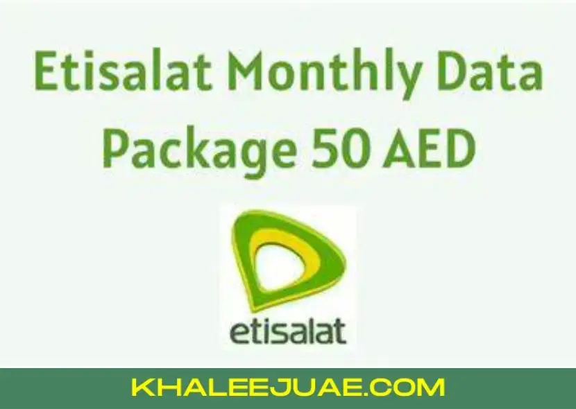 Etisalat Monthly Unlimited Data Package 50 AED