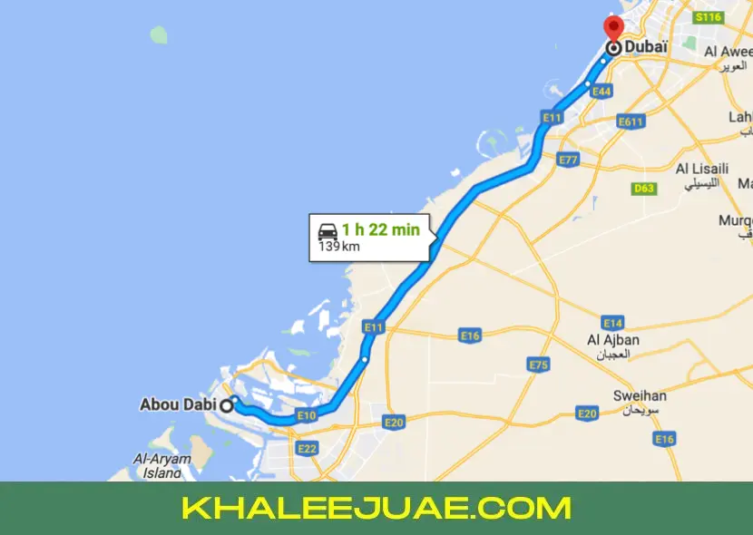 How Far is Abu Dhabi from Dubai? Distance and Travel Time Explained.