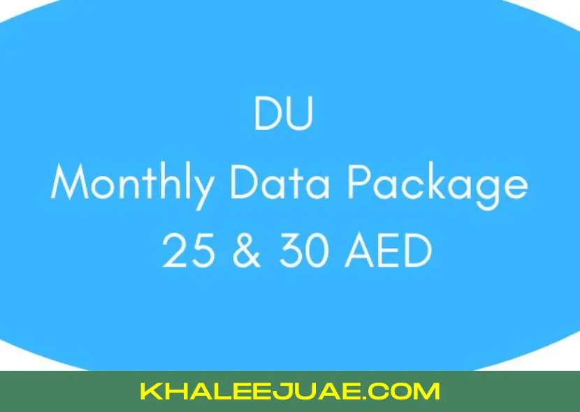 du Monthly Data Package 30 AED