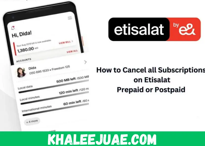 How to Cancel all Subscriptions on Etisalat Prepaid or Postpaid