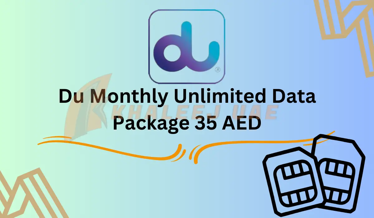 Du Monthly Unlimited Data Package 35 AED