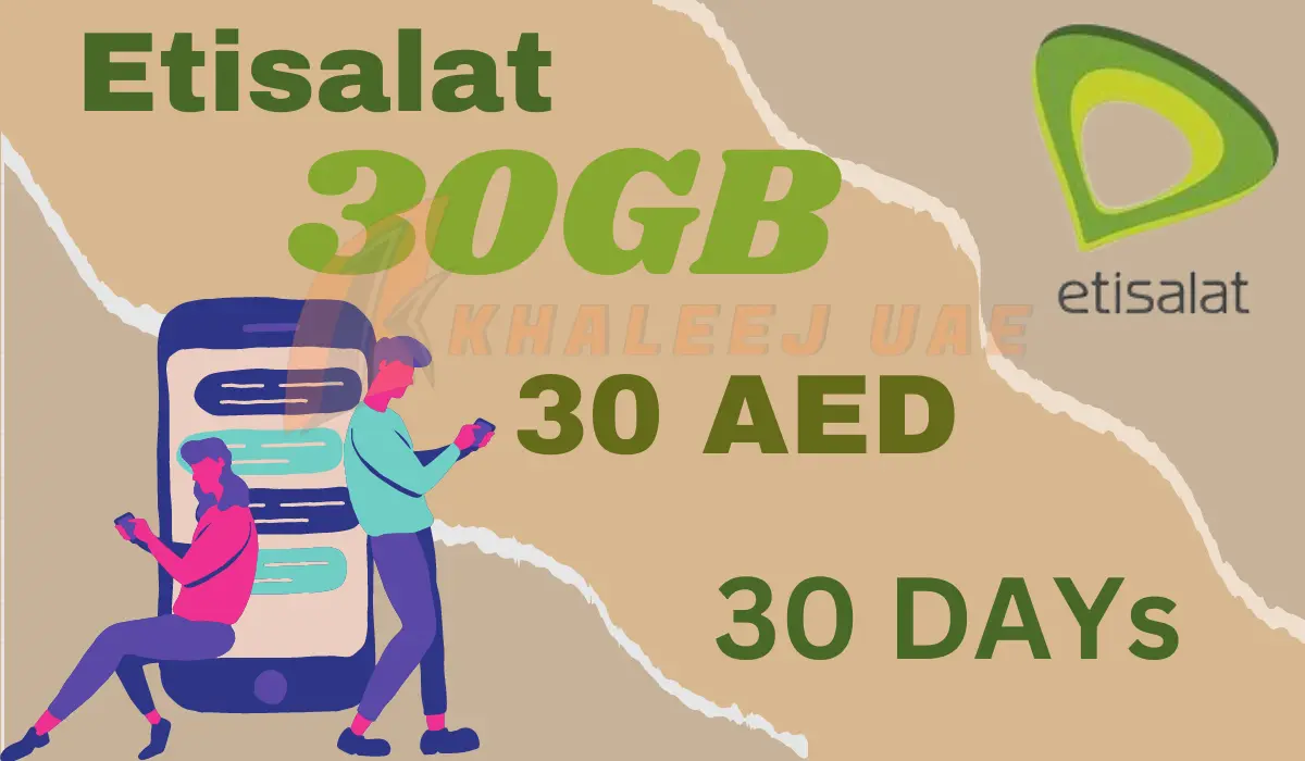 Etisalat Best Prepaid Data offer 30GB for 30 AED