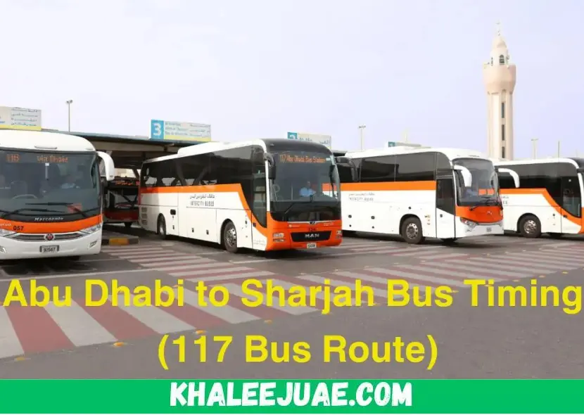 Abu Dhabi to Best Sharjah Bus Timing (117 Bus Route)