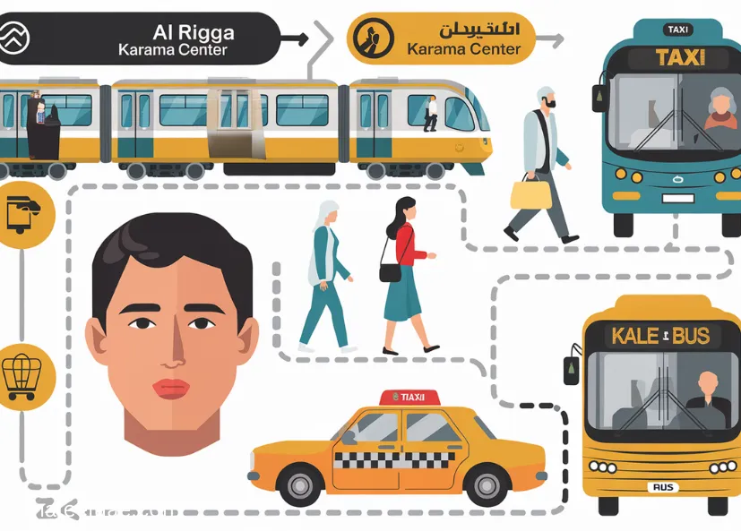 Transportation Options from Al Rigga to Karama Center